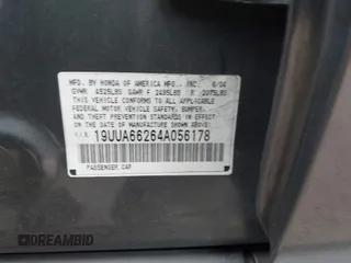 2004 Acura TL with VIN 19UUA66264A056178, listed as a IAAI auction lot 42078877 with 236,696 mi miles. Bid and sale history available at carsss.com. Image 9.