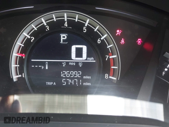 2017 Honda CR-V LX with VIN 7FARW5H38HE010794, listed as a IAAI auction lot 41855303 with 126,992 mi miles. Bid and sale history available at carsss.com. Image 16.