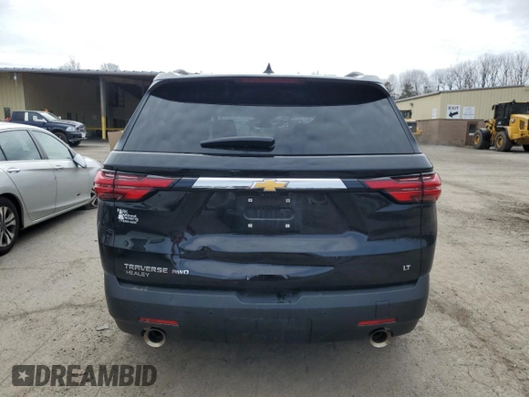 2022 Chevrolet Traverse LT Leather with VIN 1GNEVHKW0NJ153624, listed as a Copart auction lot 51580015 with 69,560 mi miles and Salvage Title. Bid and sale history available at carsss.com. Image 6.