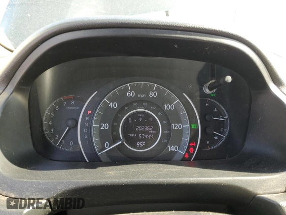 2013 Honda CR-V EX-L with VIN 2HKRM4H71DH680763, listed as a Copart auction lot 52959265 with 202,362 mi miles and Salvage Title. Bid and sale history available at carsss.com. Image 9.