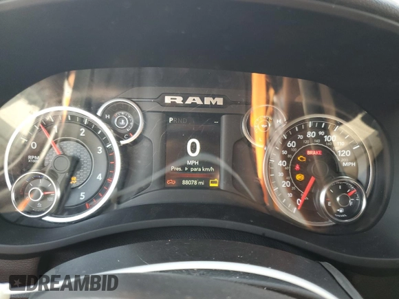2020 Ram 2500 Big Horn with VIN 3C6UR5DL1LG115318, listed as a Copart auction lot 53909135 with 88,078 mi miles and Salvage title. Bid and sale history available at DreamBid. Image 9.