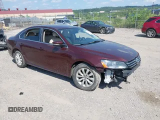 2014 Volkswagen Passat Sport with VIN 1VWBT7A39EC030523, listed as a IAAI auction lot 42595471 with 103,210 mi miles and . Bid and sale history available at DreamBid. Image 1.
