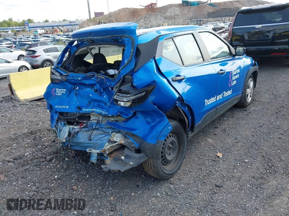 2023 Nissan Kicks S z VIN 3N1CP5BV9PL568018, wystawiony jako IAAI lot #42382781 z przebiegiem 83 069 mil mil oraz . Historia ofert i sprzedaży dostępna na DreamBid. Obrazek 4.