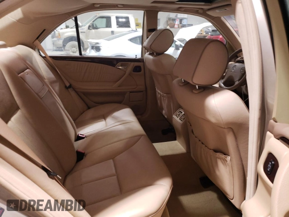 2001 Mercedes-Benz E-Class AWD with VIN WDBJF82J71X043474, listed as a Copart auction lot 45512025 with 59,571 mi miles and Salvage Title. Bid and sale history available at carsss.com. Image 10.