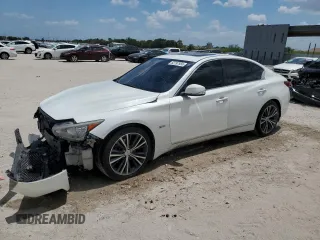 2018 Infiniti Q50 3.0t LUXE with VIN JN1EV7AR1JM444854, listed as a Copart auction lot 52797955 with 101,852 mi miles and Salvage Title. Bid and sale history available at carsss.com. Image 1.
