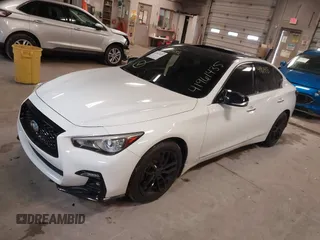 2018 Infiniti Q50 3.0t Luxe with VIN JN1EV7AR5JM436336, listed as a IAAI auction lot 41961435 with 87,671 mi miles. Bid and sale history available at carsss.com. Image 19.