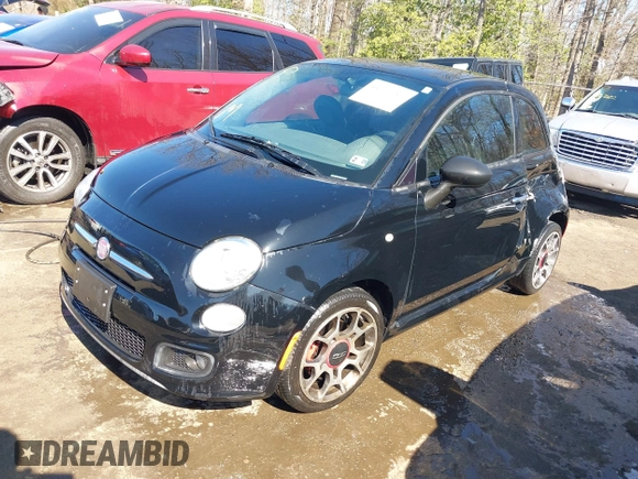 2014 FIAT 500 Sport with VIN 3C3CFFBRXET288618, listed as a IAAI auction lot 41803908 with 100,718 mi miles. Bid and sale history available at carsss.com. Image 17.