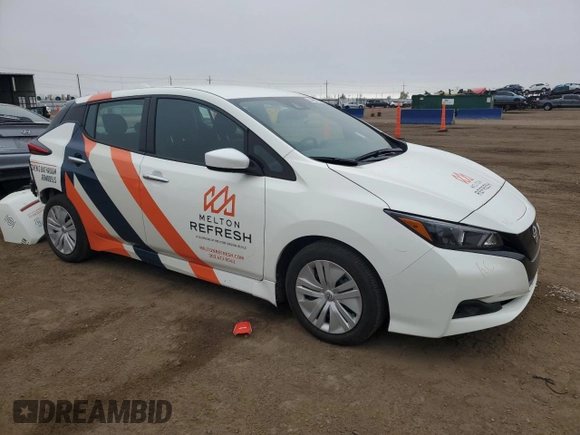 2023 Nissan LEAF S with VIN 1N4AZ1BV7PC556149, listed as a Copart auction lot 54607865 with 5,327 mi miles and Salvage Title. Bid and sale history available at DreamBid. Image 4.