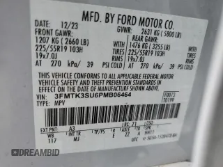 2023 Ford Mustang Mach-E Premium с VIN 3FMTK3SU6PMB06464, выставлен на аукционе Copart как лот 59789035 с пробегом 18 807 миль миль и На запчасти • Non repairable. История ставок и продаж доступна на DreamBid. Изображение 14.