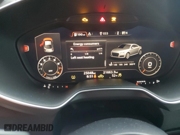 2021 Audi TT with VIN TRUAEAFV3M1005228, listed as a Copart auction lot 86776414 with 25,048 mi miles and Salvage title. Bid and sale history available at DreamBid. Image 9.