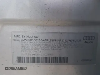 2004 Audi S4 z VIN WAUPL68E64A102859, wystawiony jako Copart lot #72573904 z przebiegiem 118 068 mil mil oraz Szkody całkowita. Historia ofert i sprzedaży dostępna na DreamBid. Obrazek 14.