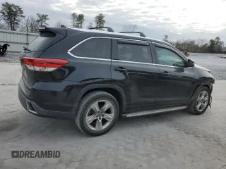 2018 Toyota Highlander Limited with VIN 5TDYZRFH7JS239666, listed as a Copart auction lot 44755665 with 61,232 mi miles and Salvage title. Bid and sale history available at DreamBid. Image 3.