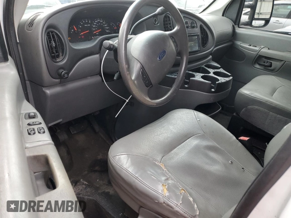 2008 Ford Econoline Cargo Commercial with VIN 1FTNE24L48DA23633, listed as a Copart auction lot 43053795 with 184,923 mi miles and Salvage Title. Bid and sale history available at DreamBid. Image 8.