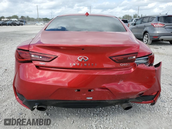 2018 Infiniti Q60 Red Sport 400 z VIN JN1FV7EL4JM630771, wystawiony jako Copart lot #47432165 z przebiegiem 50 815 mil mil oraz Nie do naprawy • Non repairable. Historia ofert i sprzedaży dostępna na DreamBid. Obrazek 6.