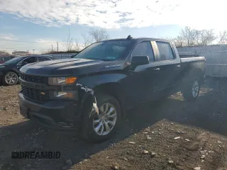 2022 Chevrolet Silverado 1500 Custom with VIN 1GCPYBEK9NZ127961, listed as a Copart auction lot 52880535 with 64,591 mi miles and Salvage Title. Bid and sale history available at DreamBid. Image 1.
