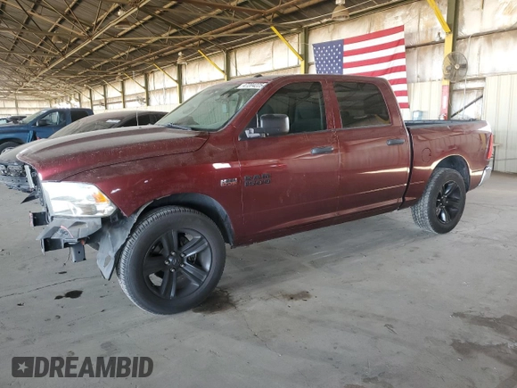 2018 Ram 1500 Tradesman with VIN 3C6RR6KT9JG118351, listed as a Copart auction lot 47204225 with 107,356 mi miles and Salvage title. Bid and sale history available at DreamBid. Image 1.