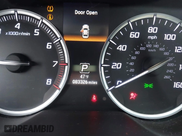 2020 Acura TLX with VIN 19UUB1F39LA003045, listed as a IAAI auction lot 41508499 with 83,326 mi miles. Bid and sale history available at carsss.com. Image 15.