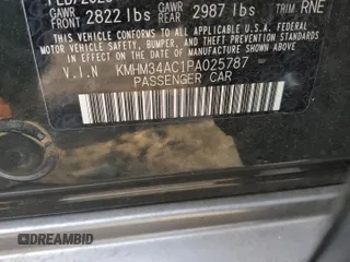 2023 Hyundai IONIQ 6 SEL with VIN KMHM34AC1PA025787, listed as a Copart auction lot 86628914 with 32,185 mi miles and Salvage Title. Bid and sale history available at carsss.com. Image 13.