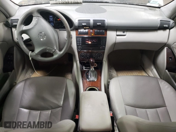2005 Mercedes-Benz C 240 with VIN WDBRF81J65F678895, listed as a Copart auction lot 48112075 with 71,060 mi miles and Salvage Title. Bid and sale history available at DreamBid. Image 8.