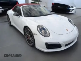 2017 Porsche 911 Carrera S with VIN WP0CB2A95HS154493, listed as a Copart auction lot 53514505 with 21,546 mi miles and Salvage Title. Bid and sale history available at carsss.com. Image 1.