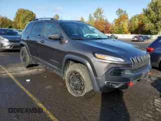 2017 Jeep Cherokee Trailhawk L Plus with VIN 1C4PJMBS1HD237067, listed as a Copart auction lot 77696854 with 102,160 mi miles and Salvage Title. Bid and sale history available at carsss.com. Image 4.