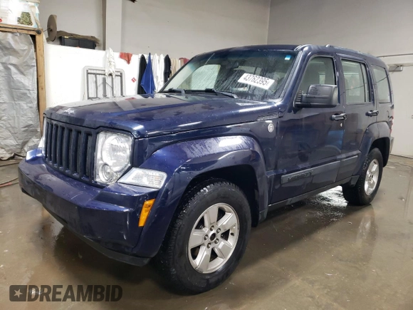 2012 Jeep Liberty Sport Latitude with VIN 1C4PJMAK9CW175674, listed as a Copart auction lot 43762395 with 124,544 mi miles and Salvage Title. Bid and sale history available at carsss.com. Image 1.