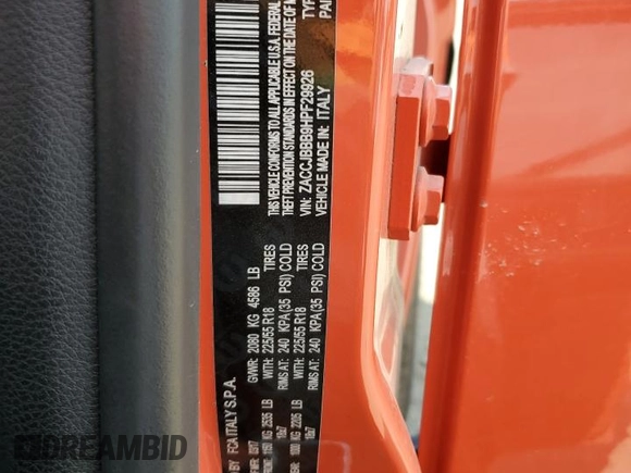 2017 Jeep Renegade Latitude с VIN ZACCJBBB9HPF29926, выставлен на аукционе Copart как лот 60356255 с пробегом 114 945 миль миль и Чистый • Clean title. История ставок и продаж доступна на DreamBid. Изображение 13.