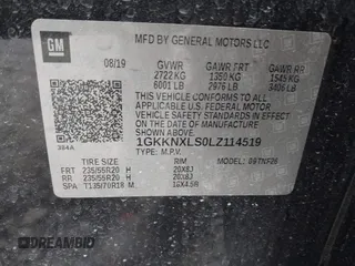 2020 GMC Acadia Denali with VIN 1GKKNXLS0LZ114519, listed as a IAAI auction lot 41650447 with 91,983 mi miles. Bid and sale history available at carsss.com. Image 9.