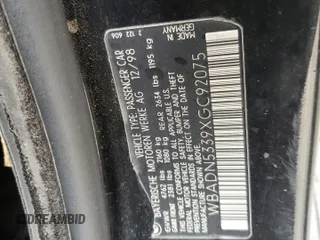 1999 BMW 5 Series 540i with VIN WBADN5339XGC92075, listed as a Copart auction lot 42687555 with 192,637 mi miles and Salvage Title. Bid and sale history available at carsss.com. Image 12.