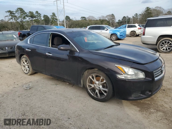 2014 Nissan Maxima S with VIN 1N4AA5AP6EC905347, listed as a Copart auction lot 47275125 with 191,287 mi miles and Salvage Title. Bid and sale history available at DreamBid. Image 4.