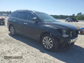 2015 Nissan Pathfinder Platinum with VIN 5N1AR2MN7FC696788, listed as a Copart auction lot 53426315 with 143,350 mi miles and Salvage Title. Bid and sale history available at DreamBid. Image 4.