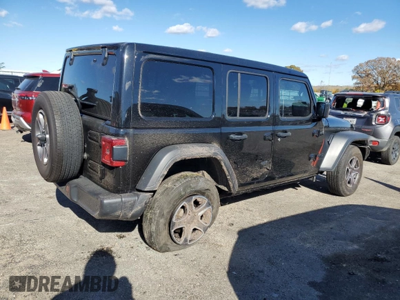 2023 Jeep Wrangler Sport with VIN 1C4HJXDN9PW512460, listed as a Copart auction lot 77107894 with 23,142 mi miles and Salvage Title. Bid and sale history available at DreamBid. Image 3.