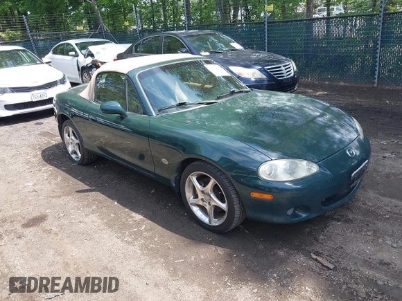 2001 Mazda MX-5 Miata z VIN JM1NB353010212273, wystawiony jako IAAI lot #42472564 z przebiegiem 191 319 mil mil oraz . Historia ofert i sprzedaży dostępna na DreamBid. Obrazek 1.