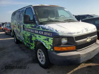 2011 Chevrolet Express Cargo with VIN 1GCSGAFX7B1175082, listed as a Copart auction lot 76302444 with Not provided miles and Salvage title. Bid and sale history available at DreamBid. Image 4.