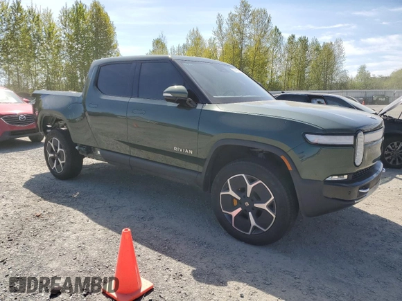 2023 Rivian R1T Adventure with VIN 7FCTGAAA1PN020979, listed as a Copart auction lot 52574025 with 0 mi miles and Salvage Title. Bid and sale history available at carsss.com. Image 4.