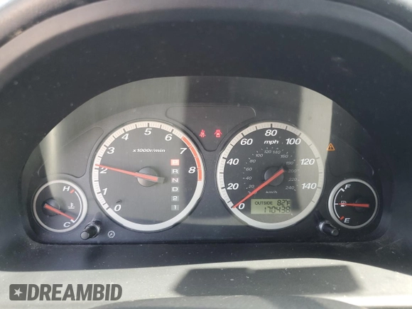 2005 Honda CR-V EX with VIN SHSRD78865U346215, listed as a Copart auction lot 53931105 with 170,438 mi miles and Salvage Title. Bid and sale history available at carsss.com. Image 9.