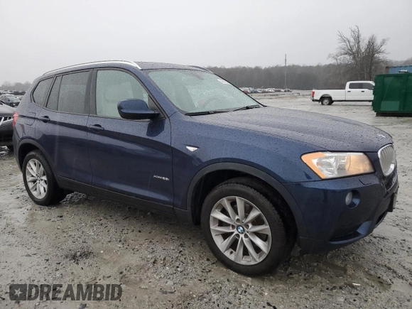 2014 BMW X3 xDrive28i with VIN 5UXWX9C50E0D34295, listed as a Copart auction lot 48472895 with 63,802 mi miles and Salvage Title. Bid and sale history available at DreamBid. Image 4.