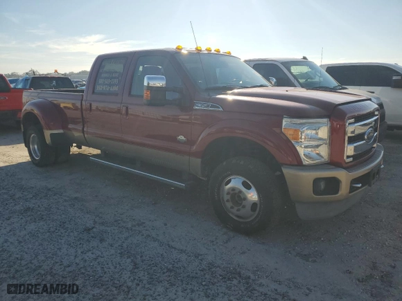 2014 Ford Super Duty F-350 DRW XLT with VIN 1FT8W3DT4EEA32435, listed as a Copart auction lot 42681355 with 88,719 mi miles and Salvage Title. Bid and sale history available at carsss.com. Image 4.