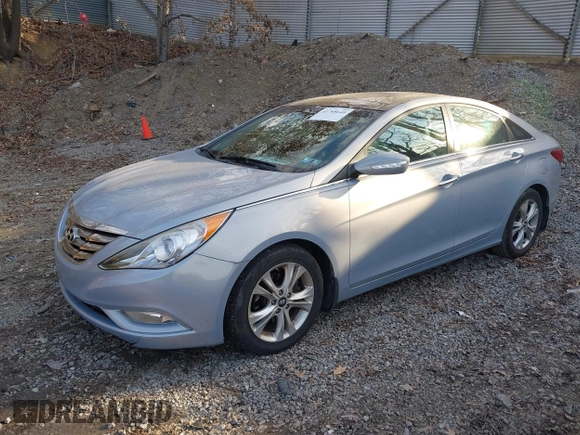 2013 Hyundai Sonata Limited with VIN 5NPEC4ACXDH516663, listed as a IAAI auction lot 41768649 with 57,983 mi miles and . Bid and sale history available at carsss.com. Image 2.
