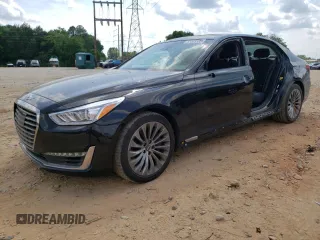 2017 Genesis G90 Premium z VIN KMHG34JA5HU030907, wystawiony jako Copart lot #52589585 z przebiegiem 65 258 mil mil oraz Szkody całkowita. Historia ofert i sprzedaży dostępna na DreamBid. Obrazek 1.