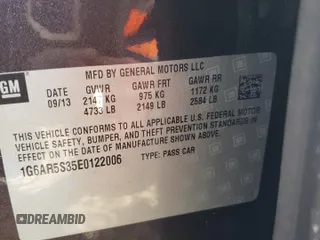 2014 Cadillac CTS Luxury RWD z VIN 1G6AR5S35E0122006, wystawiony jako Copart lot #45491765 z przebiegiem 142 224 mil mil oraz Szkoda całkowita • Salvage title. Historia ofert i sprzedaży dostępna na DreamBid. Obrazek 14.
