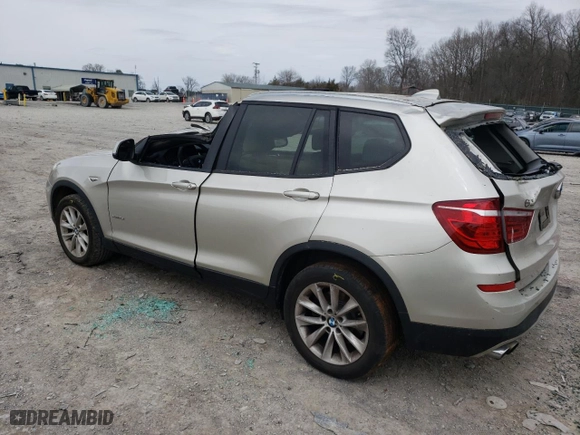 2015 BMW X3 xDrive28i with VIN 5UXWX9C58F0D60984, listed as a Copart auction lot 48241085 with 95,524 mi miles and Salvage Title. Bid and sale history available at carsss.com. Image 2.
