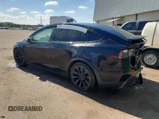 2022 Tesla Model X with VIN 7SAXCDE55NF341925, listed as a Copart auction lot 47607595 with Not Provided miles and Salvage Title. Bid and sale history available at DreamBid. Image 2.