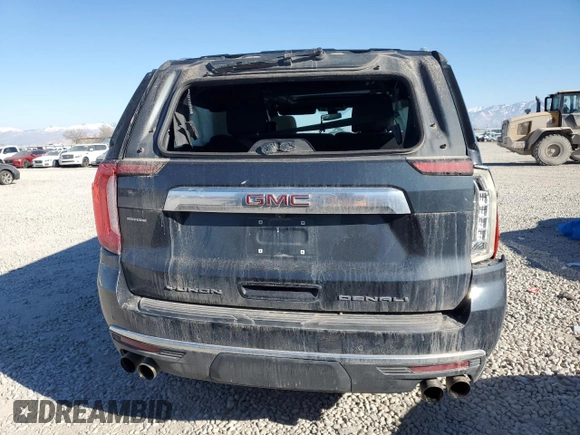 2021 GMC Yukon XL Denali with VIN 1GKS2JKL3MR397757, listed as a Copart auction lot 42975535 with 46,946 mi miles and Salvage Title. Bid and sale history available at carsss.com. Image 6.