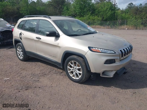 2015 Jeep Cherokee Sport with VIN 1C4PJLAB7FW732855, listed as a IAAI auction lot 41960540 with 157,674 mi miles. Bid and sale history available at carsss.com. Image 1.