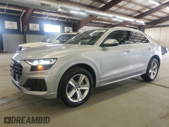 2019 Audi Q8 Premium z VIN WA1AVAF12KD030389, wystawiony jako Copart lot #60860675 z przebiegiem 118 306 mil mil oraz Czysty tytuł • Clean title. Historia ofert i sprzedaży dostępna na DreamBid. Obrazek 1.