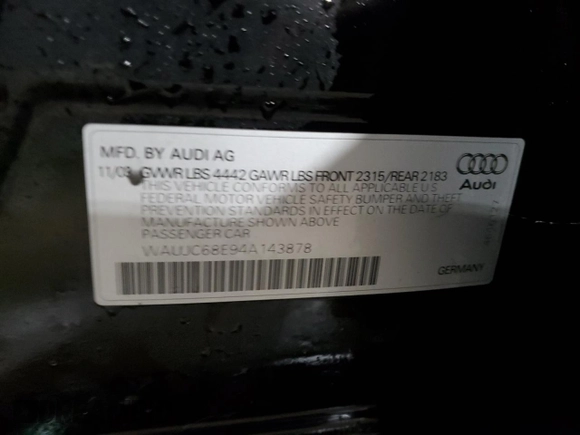 2004 Audi A4 1.8T z VIN WAUJC68E94A143878, wystawiony jako Copart lot #88425685 z przebiegiem 71 338 mil mil oraz Szkoda całkowita • Salvage title. Historia ofert i sprzedaży dostępna na DreamBid. Obrazek 12.