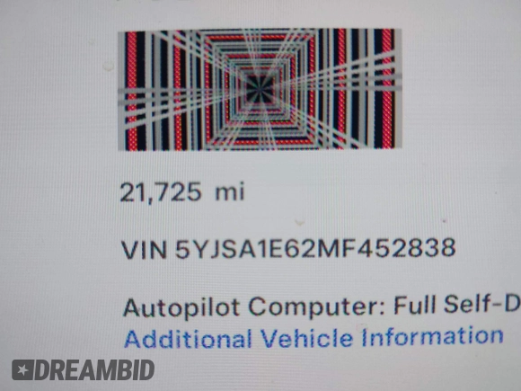 2021 Tesla Model S Plaid z VIN 5YJSA1E62MF452838, wystawiony jako IAAI lot #42726183 z przebiegiem 21 725 mil mil oraz . Historia ofert i sprzedaży dostępna na DreamBid. Obrazek 15.