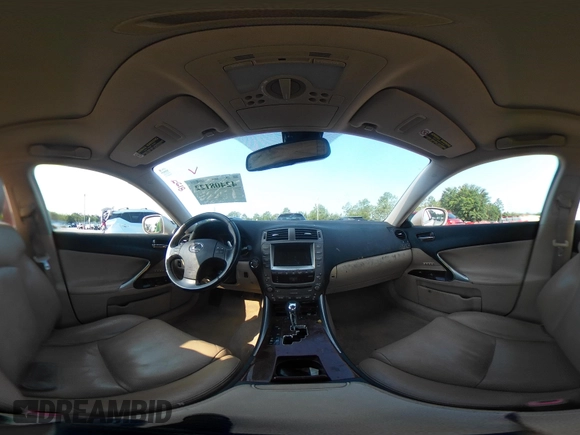 2006 Lexus IS 250 with VIN JTHCK262765006819, listed as a IAAI auction lot 42408122 with 174,234 mi miles and . Bid and sale history available at DreamBid. Image 18.