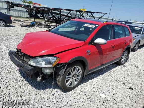2017 Volkswagen Golf Alltrack S with VIN 3VWH17AUXHM522845, listed as a Copart auction lot 61509124 with 220,991 mi miles and Salvage Title. Bid and sale history available at carsss.com. Image 1.